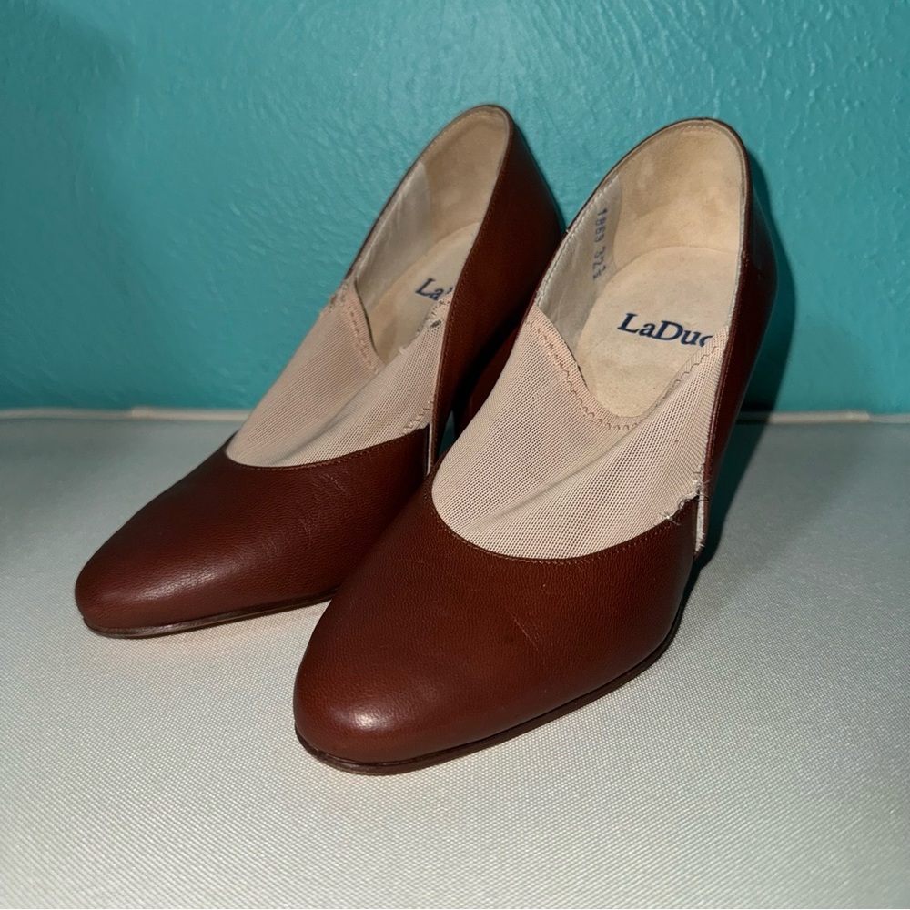 LaDuca 1869 Dance Ballroom Character shoes heels Sz 32.5